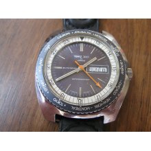 Vintage Topaz 200 Sicura Selfwinding 17jewls Ronda-matic Automatic Swiss Watch