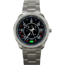 VW Beetle 1968 kmh Speedometer Sport Metal Watch - Stainless Steel