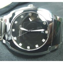 Wittnauer Swiss Made 12d005 Black Dial 39.00 Mm X 44.00 Mm Case Men's Watch
