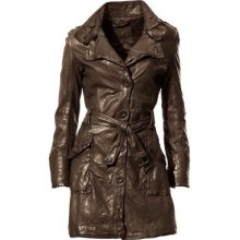 Women Lambskin Genuine Leather Long Jacket Size S M L Xl Xxl A55a