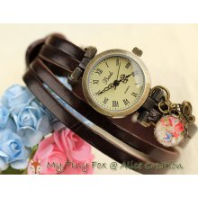 Women Leather Watch Spring Butterfly WH19