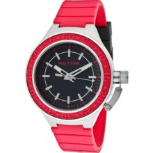 Women's Black Dial Raspberry Polyurethane ...