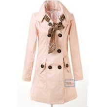 Womens Double-breasted Long Trench Jacket / Coat