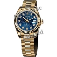 Women's Rolex Oyster Perpetual Lady-Datejust Watch - 179178_BlueJubDDP