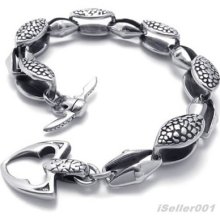 Women's Silver Stainless Steel Men's Bracelet Bangle Us520798