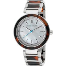 Women's White MOP Dial Stainless Steel and Tortoise Resin ...