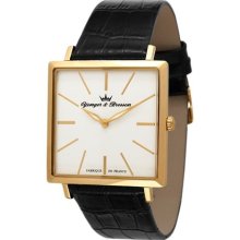 Yonger & Bresson Men's HCP 1466/02 City Yellow Gold Ion-Plated St ...
