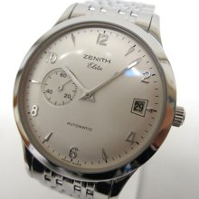 Zenith Elite Wristwatch SS White/Silver Mens
