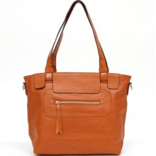 Zipper Design Genuine Soft Leather Real Women Handbag Ladies Shoulder Tote Purse
