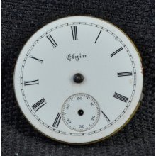 0s Elgin Grade 109 7j Hc Pocket Watch Movement For Parts Or Repair Ft603