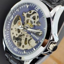 10pcs Men's Trend Black Fashion Hollow Design Face Leather Band Allo