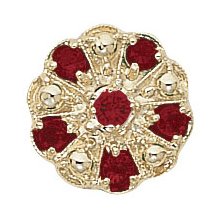 14k Gold Garnet Victorian Bracelet Slide GS093-G