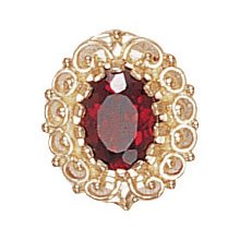 14k Gold Garnet Victorian Bracelet Slide GS104-G