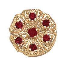 14k Gold Garnet Victorian Bracelet Slide GS476-G