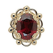 14k Gold Garnet Victorian Bracelet Slide GS103-G 14k Gold Garnet Victorian Bracelet Slide GS103-G