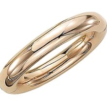 14k Rose Gold Rounded Bangle