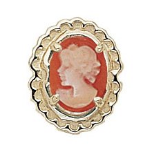 14k Yellow Gold Cameo Victorian Bracelet Slide GS384