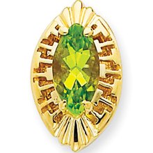 14k Yellow Gold Marquise Peridot Victorian Bracelet Slide