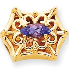 14K Yellow Gold Tanzanite Victorian Bracelet Slide