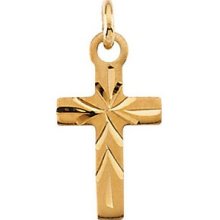 14kt Gold Cross Pendant with Chain