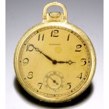 17 Jewel Movement, 12-size Yellow-gold-filled Case, Howard Pocket Watch C. 1918