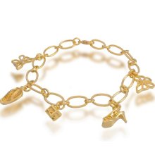 18K Gold Plated Charm Bracelet
