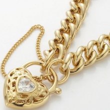 18kt Yellow Gold Layered Euro Bracelet Cz Filigree 8mm 36g 8in B222fcy