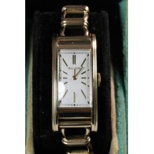 1936 Bulova PRESIDENT 21Jewel, Curved & Long Art Deco Vintage Watch In