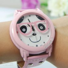 1pc 2012 New Bol Leather Band Face Big Dial Wrist Watch For Women Ch