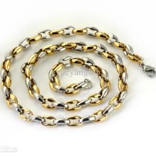 1pcs 7.5mm Slap-up Heavy Boy&men Jewelry Silver&golden Stain