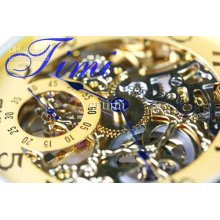 2012 Hotsale Classic Golden Steel Mechanical Pocket Watch Freeship C