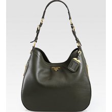 2013 $1500 Prada Diano Gold Logo Zipper New Hobo Shoulder Bag Purse