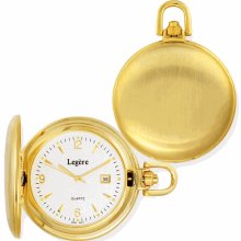 23K Gold Electroplate Men's Pocket Watch
