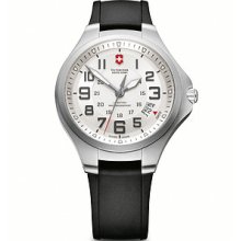 241332 Victorinox Swiss Army Base Camp Men Black Rubber Band Date Calendar Watch