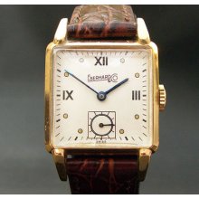 40s Rare Eberhard 17j (peseux-170) Swiss Men Dress 10k Gold Filled