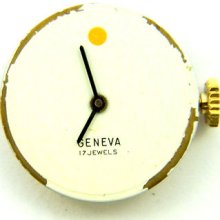 4u2fix 6061-21 Watch Movement 17j Geneva Dial Good Bal, Hairspring & Mainspring