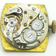 4u2fix Cortebert 657 Cal 17j 8 3/4l Wristwatch Movement Good Bal Hs & Ms Runs