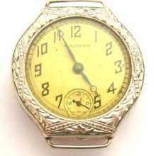 4u2fix Waltham 6/o W Ladies Wristwatch 14k Wgf Hinged Case Wire Lugs Ticks