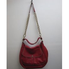 Abro Italy Designer Tote Shoulder Crossbody Red Purse