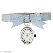 Accessorize S1065 Ladies Charm Bracelet Girls Bow Tie Strap Watch With Gift Box