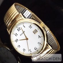 Accurist - Men's Stretch Mesh Gold Plated Watch - Mb966wa