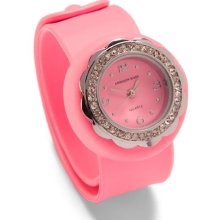Addison Ross Unisex Quartz Watch With Pink Dial Analogue Display And Pink Silicone Strap Wa0153