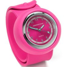 Addison Ross Unisex Quartz Watch With Pink Dial Analogue Display And Pink Silicone Strap Wa0062