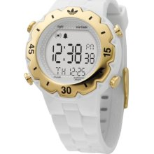 Adidas Adh1938 White & Gold Digital Wooster Chronograph Unisex Watch