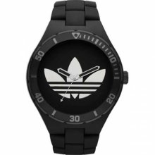 Adidas Men's Melbourne Adh2643 Black Resin Black Dial Quartz Watch