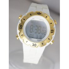 Adidas Unisex Chronograph Digital Wooster Watch Adh1938 Gold And White