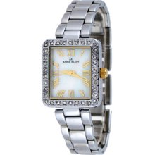Ak Anne Klein 10/9623mptt Women's Swarovski Accented Bezel Bracelet Watch