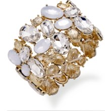 Alfani Bracelet, Gold-Tone Opal Crystal Stretch Bracelet