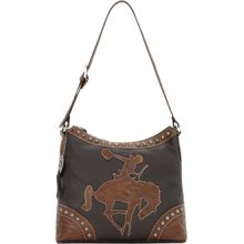 American West Brown and Tan Shoulder Bag