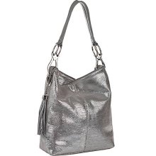Amsterdam Metallic Leather Bucket Bag